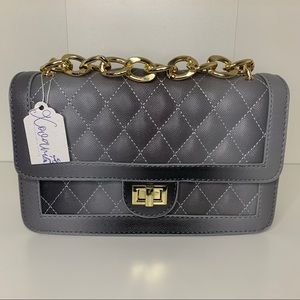 Grey Ombré Handbag w/ Crossbody Strap